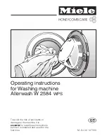 Предварительный просмотр 1 страницы Miele Allerwash W 2584 WPS Operating Instructions Manual