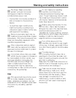 Preview for 7 page of Miele Allerwash W 3574 WPS Operating Instructions Manual