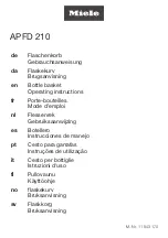 Preview for 1 page of Miele APFD 210 Operating Instructions Manual