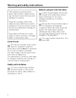 Предварительный просмотр 6 страницы Miele ART Operating Instructions Manual