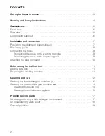 Preview for 2 page of Miele AWD 10 Operating Instructions Manual