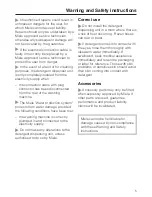 Preview for 5 page of Miele AWD 10 Operating Instructions Manual