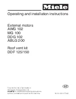 Preview for 1 page of Miele AWG 102 Operating And Installation Manual