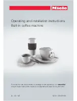 Miele Built-in coffee machine Operating And Installation Instructions preview