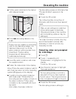 Preview for 63 page of Miele Built-in coffee machine Operating And Installation Instructions