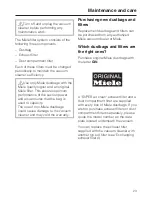 Preview for 23 page of Miele Capricorn S5980 Operating Instructions Manual