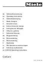 Preview for 1 page of Miele CarCare Operating Instructions Manual