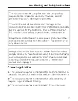 Preview for 21 page of Miele Classic C1 Operating Instructions Manual