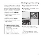 Preview for 27 page of Miele CM 5000 Operating Instructions Manual