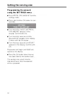 Preview for 32 page of Miele CM 5000 Operating Instructions Manual