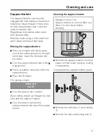 Preview for 47 page of Miele CM 5000 Operating Instructions Manual