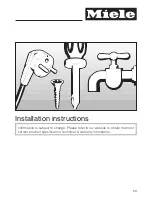 Preview for 69 page of Miele CM 5000 Operating Instructions Manual