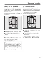 Preview for 23 page of Miele CM 5200 Operating Instructions Manual