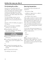 Preview for 32 page of Miele CM 5200 Operating Instructions Manual