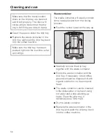 Preview for 56 page of Miele CM 5200 Operating Instructions Manual