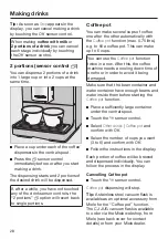 Preview for 28 page of Miele CM 5310 Series Operating Instructions Manual