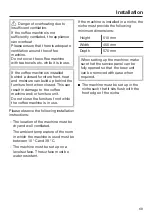 Preview for 69 page of Miele CM 5310 Series Operating Instructions Manual