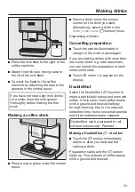 Preview for 33 page of Miele CM 6160 Operating Instructions Manual