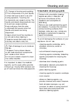 Preview for 53 page of Miele CM 6160 Operating Instructions Manual