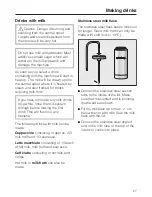 Preview for 27 page of Miele CM 6300 Operating Instructions Manual