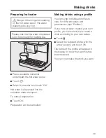 Preview for 29 page of Miele CM 6300 Operating Instructions Manual