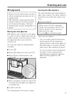 Preview for 47 page of Miele CM 6300 Operating Instructions Manual