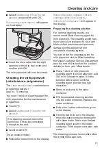 Preview for 61 page of Miele CM 6363 Operating Instructions Manual