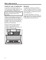 Preview for 70 page of Miele CM5300 Operating Instructions Manual