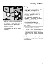 Preview for 59 page of Miele CM6x10 Operating Instructions Manual