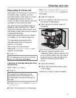 Preview for 71 page of Miele CM7300 Operating Instructions Manual