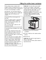 Preview for 27 page of Miele CM7500 Operating Instructions Manual