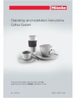 Preview for 1 page of Miele Coffee System Operating And Installation Instructions