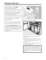 Preview for 20 page of Miele Coffee System Operating And Installation Instructions