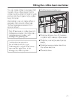 Preview for 21 page of Miele Coffee System Operating And Installation Instructions