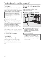 Preview for 22 page of Miele Coffee System Operating And Installation Instructions