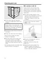 Preview for 52 page of Miele Coffee System Operating And Installation Instructions