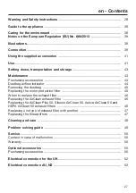 Preview for 27 page of Miele Compact C2 Allergy PowerLine SDCB4 Operating Instructions Manual