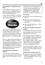 Preview for 25 page of Miele Complete C3 SG 3 Series Operating Instructions Manual