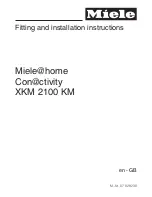 Miele Conn@ctivity XKM 2000 KM Installation Instructions Manual preview