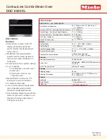 Preview for 2 page of Miele ContourLine DGC 6500 XL Quick Install Manual