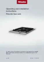 Preview for 1 page of Miele CS 1011-1 Operating And Installation Instructions