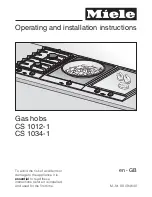 Предварительный просмотр 1 страницы Miele CS 1012-1 Operating And Installation Instructions