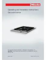 Miele CS 1018 G Operating And Installation Instructions preview