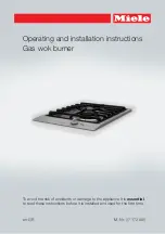 Miele CS 1021 Operating And Installation Instructions preview