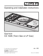 Preview for 1 page of Miele CS 1028 Operating And Installation Instructions