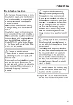 Preview for 47 page of Miele CS 1322 BG 240V Operating And Installation Instructions