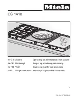 Miele CS 1418 Operating And Installation Manual preview