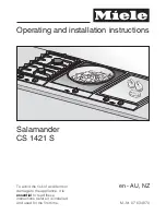 Preview for 1 page of Miele CS 1421 S Operating And Installation Instructions