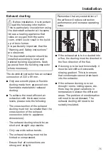 Предварительный просмотр 75 страницы Miele CSDA 7001 FL Operating And Installation Instructions