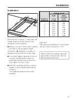 Preview for 65 page of Miele CSWA 400 Installation And Operation Manual